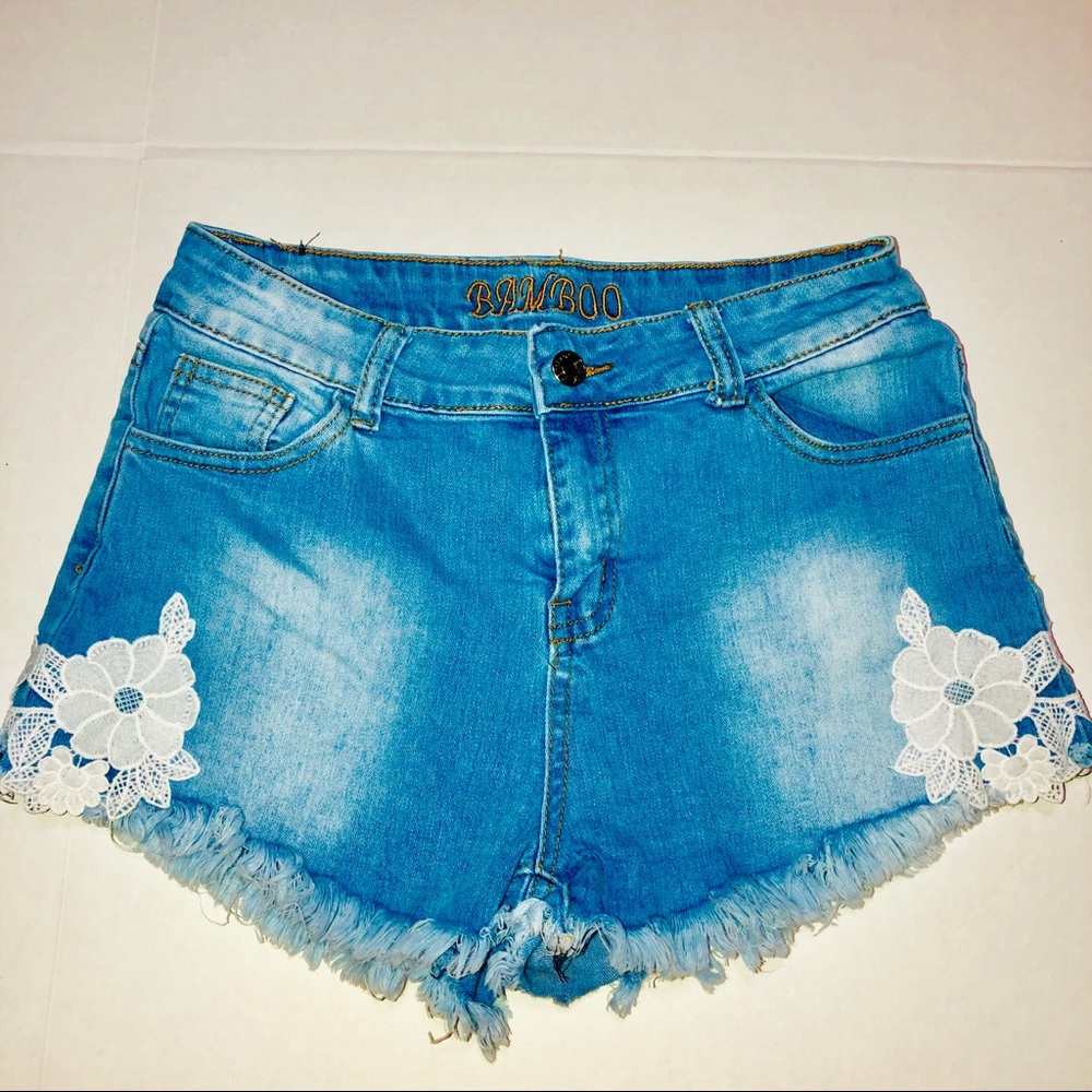 ✅Offer Now✅ Denim Floral Designer Shorts